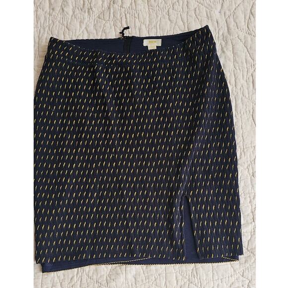 Maeve by Anthropologie Women's Hannon Textured Sweater Pencil Skirt Size 14 Navy - Picture 3 of 6